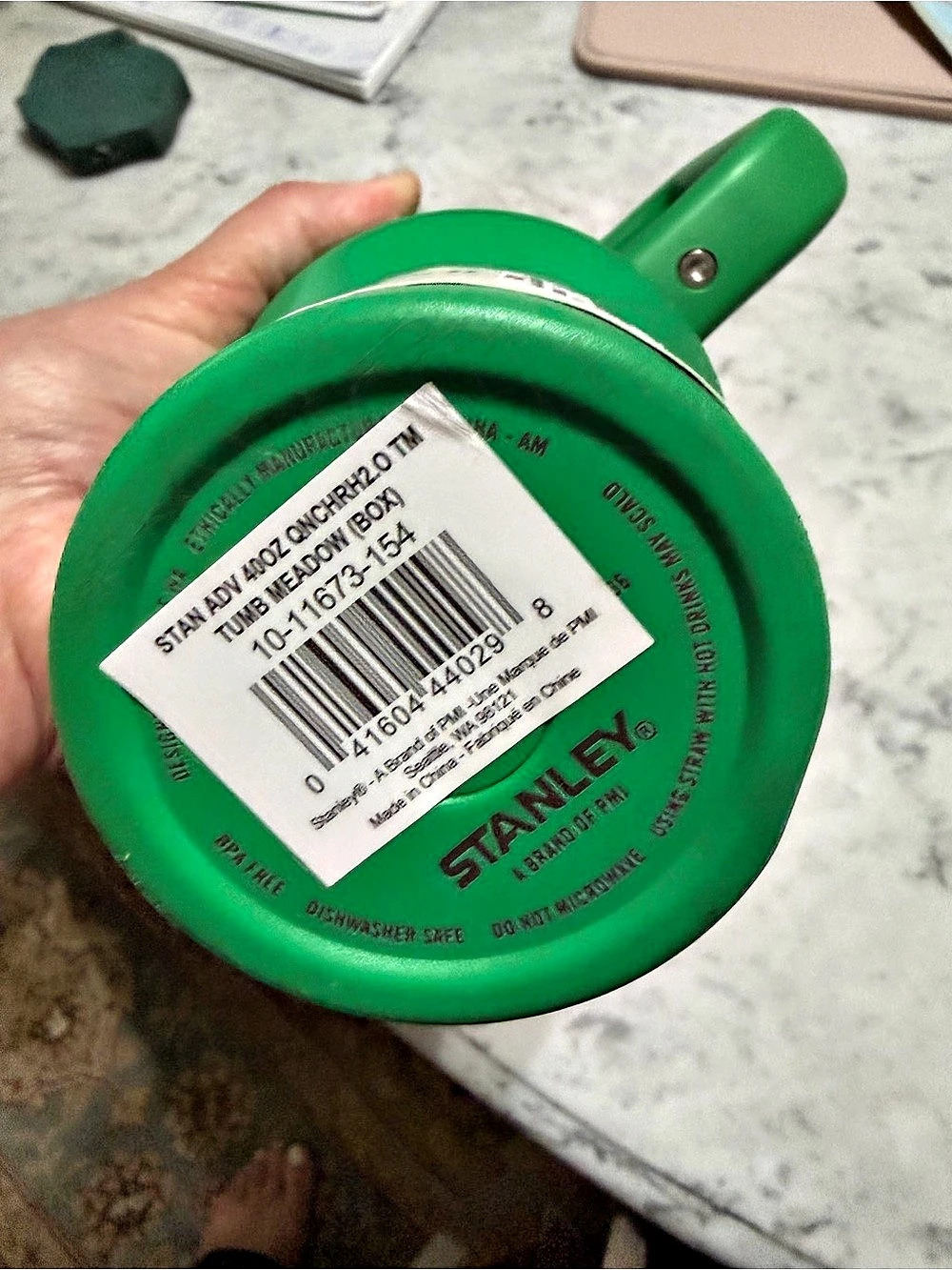 Stanley Quencher H2.0 FlowState Tumbler 40 oz Green new - Picture 3 of 4